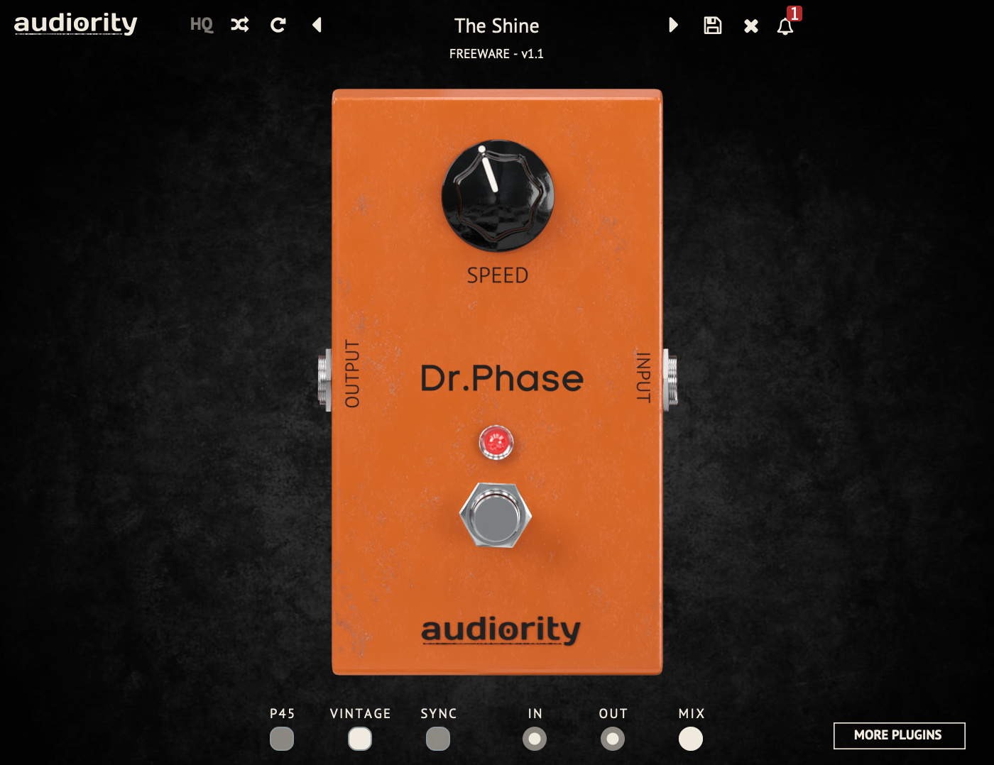 Audiority Dr Phase FREE Vintage Phaser Pedal Plugin VST2, VST3, AU