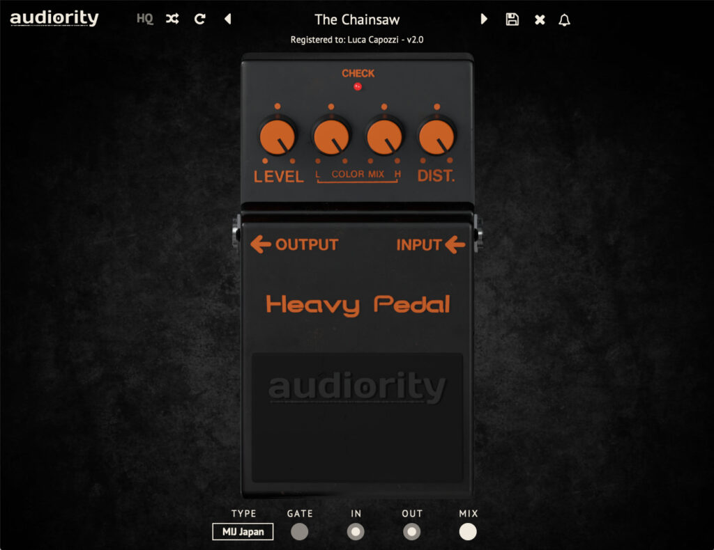 Audiority Heavy Pedal GUI