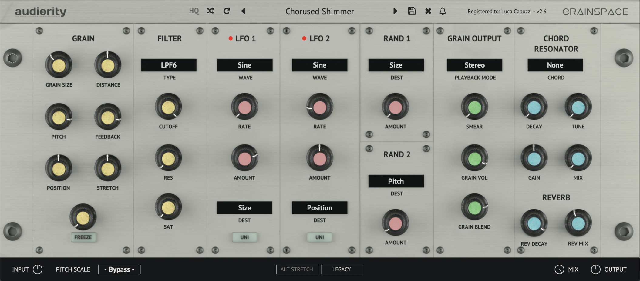 Audiority GrainSpace Interface
