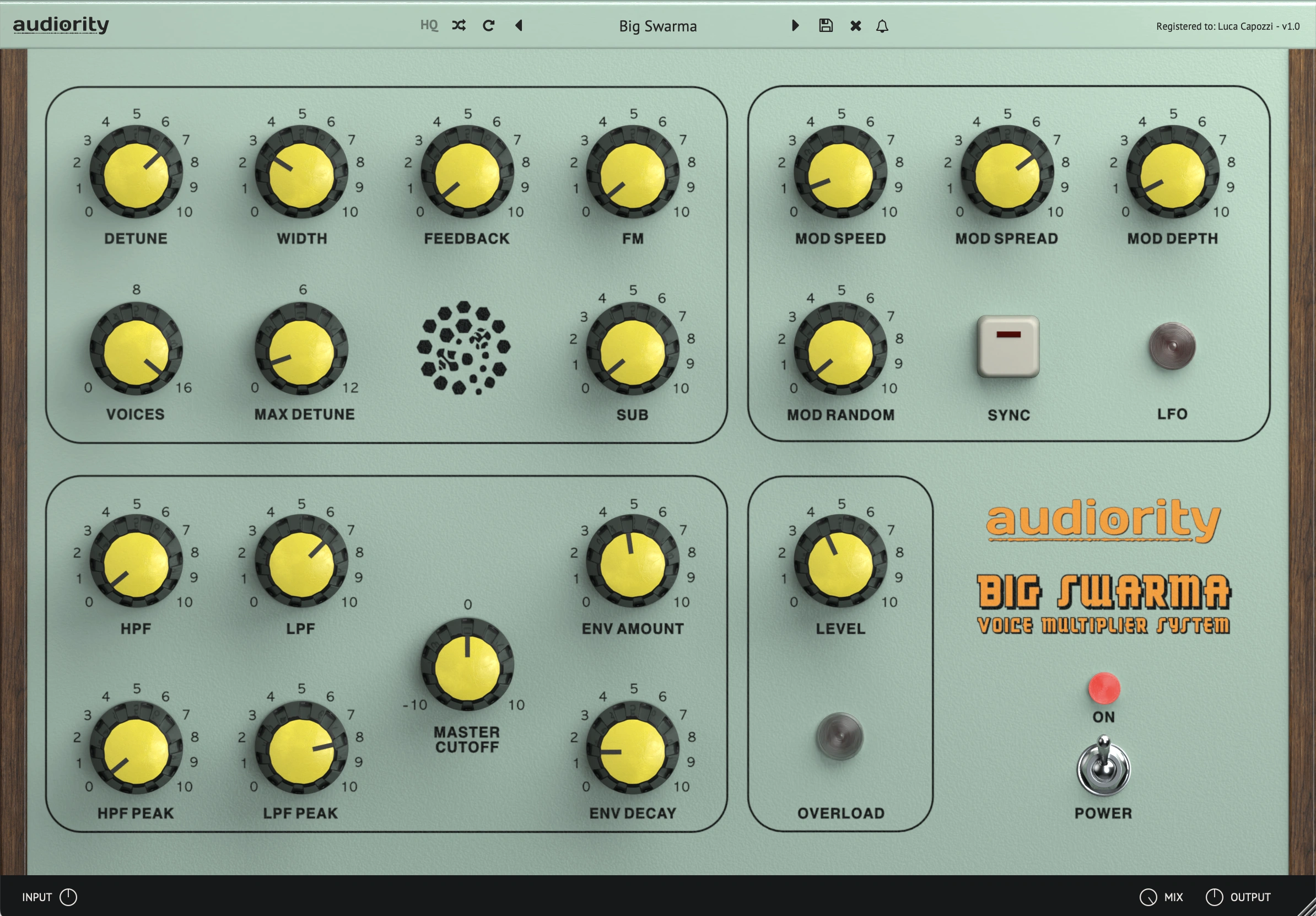 Audiority Big Swarma GUI